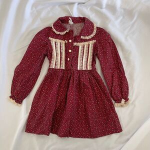 Girls Vintage 70s Miss‎ Quality Prairie Style Dress